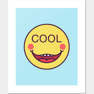 Emoji face with phrase Cool Posters and Art